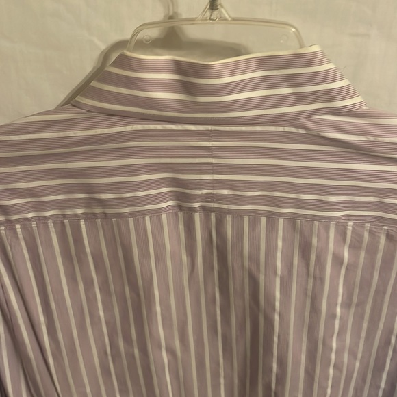 Tommy Bahama Shirt Men Large Lrg L 16.5 34-35 Purple Stripe Button Up LS Dress - Picture 9 of 12
